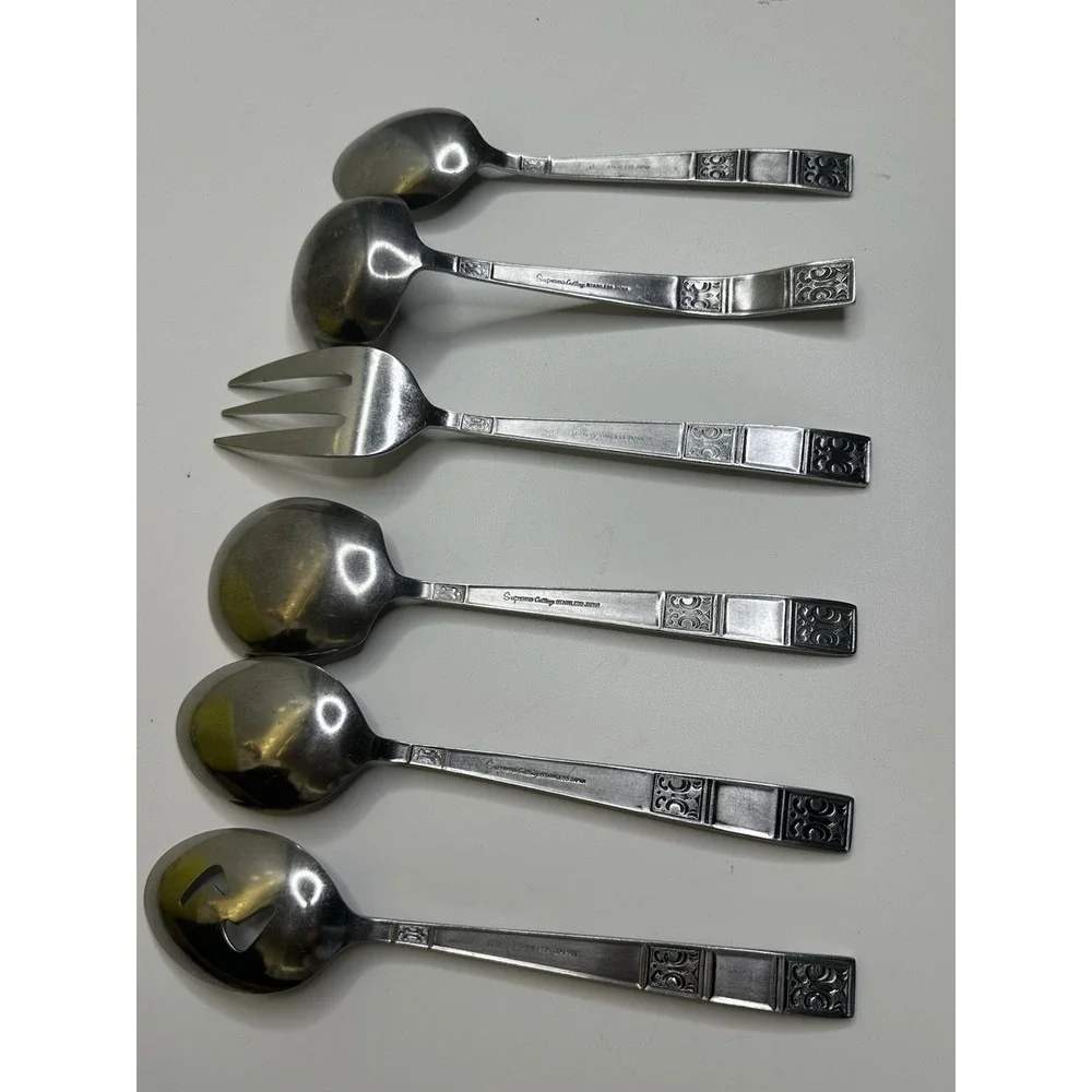 Vtg Towle Supreme Cutlery Stainless Flatware Japan pattern‎  MCM 6 PC